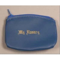 Zip up Rosary purse - blue