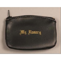 Zip up Rosary purse - black