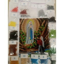 Our Lady of Lourdes 12x15.4cm Beaded Embroidery Kit