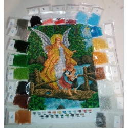 Guardian Angel 19x23cm Beaded Embroidery Kit