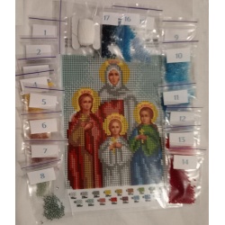 St Sophia and her Daughters 15.4x12cm Beaded Embroidery Kit